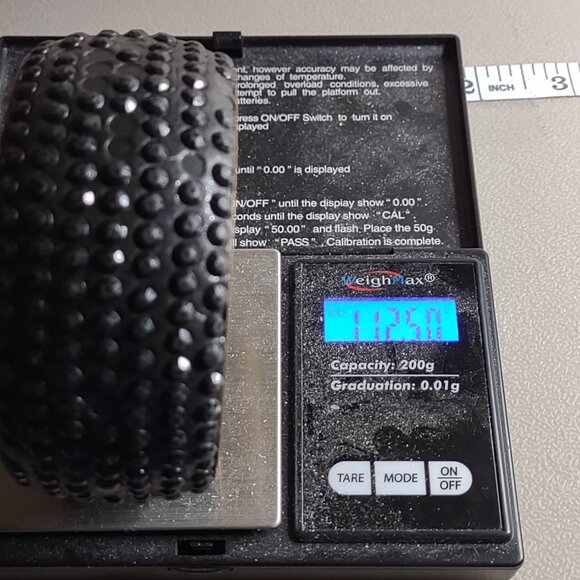 Very Heavy Distressed Beat Up Vintage Black 8 Inch Bangle - Picture 12 of 12